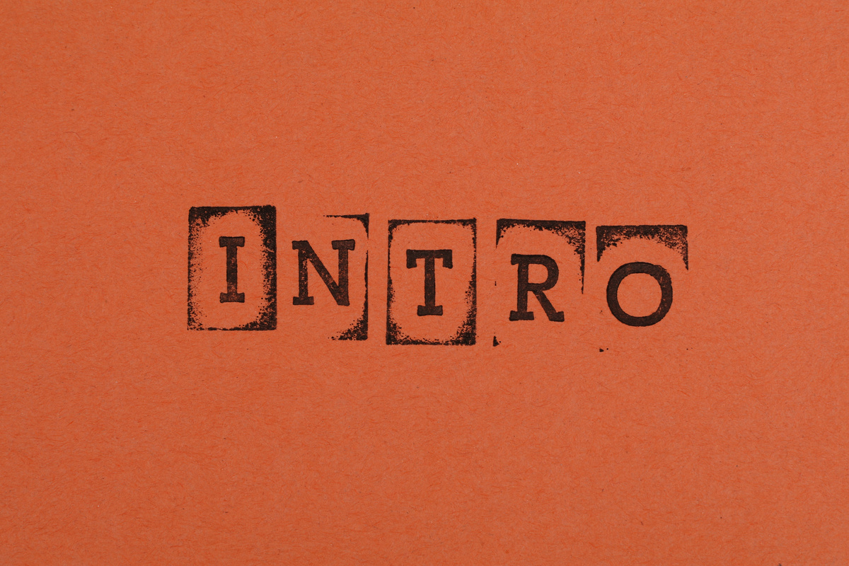 Close-up Photo of Intro Text 